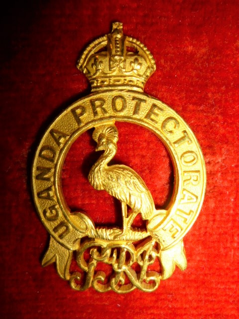 Uganda Protectorate Gilt Officer's Helmet Badge